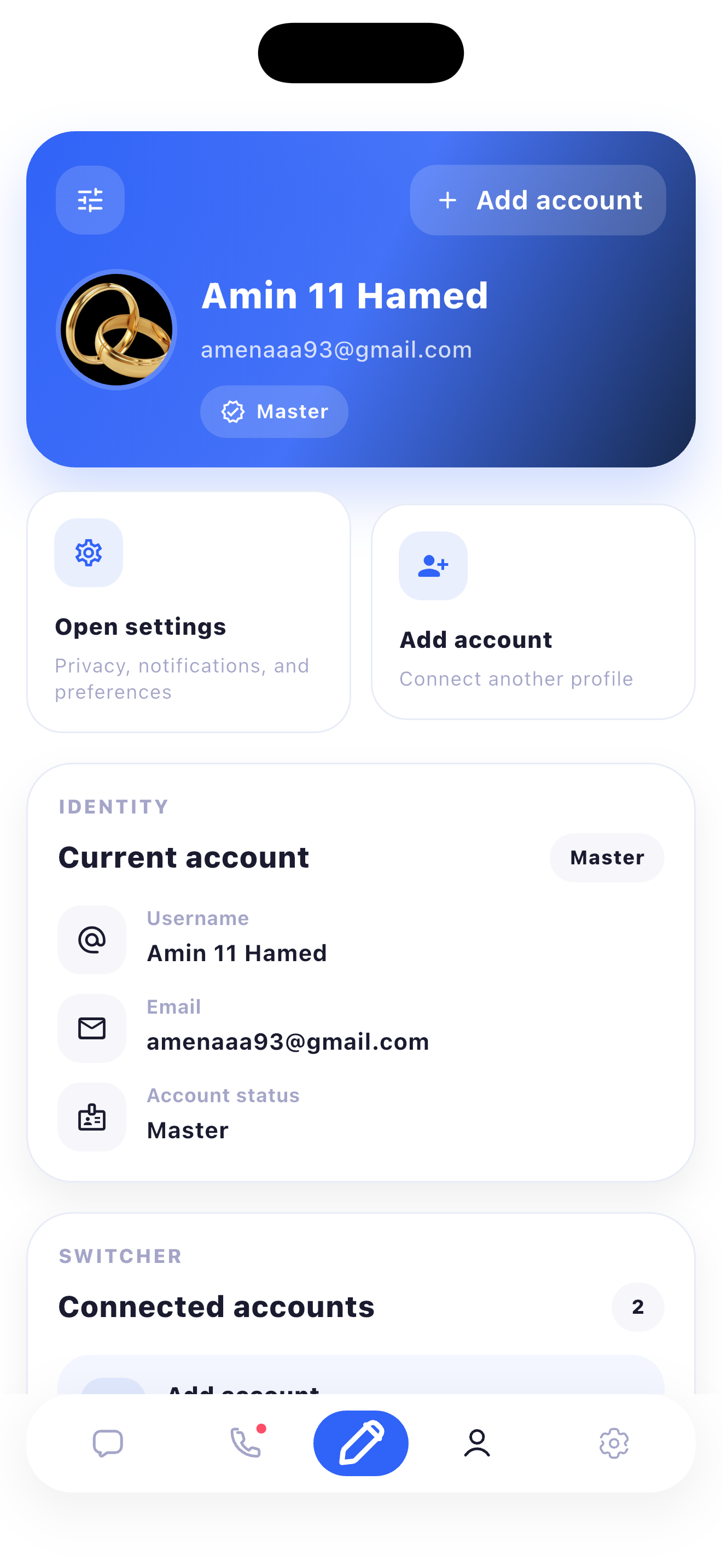 Sngine Messanger – Flutter Social Networking App (Android & iOS) mobile preview